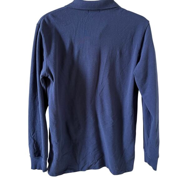 Polo Ralph Lauren Big Pony Long-sleeve Polo Shirt Navy Blue & Red Boys size XL - Picture 2 of 3